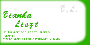 bianka liszt business card